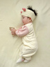 高探嬰兒衣服春秋純棉寶寶連體衣新生兒哈衣春季長(cháng)袖爬服男寶女寶睡衣 小兔菇菇 80cm 曬單實(shí)拍圖