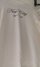 香影白色長(cháng)袖t恤女2026春季新款設計感字母印花棉質(zhì)正肩小衫上衣 鷺白 M 160/84A/95-110斤 曬單實(shí)拍圖