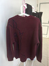 杰克·瓊斯（JACK&JONES）【Salventius聯(lián)名】男裝春季馬年新年款寬松毛衣針織衫226125014 E15酒紅色 常規 S （170） 曬單實(shí)拍圖
