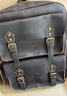 ANYSMIC高端奢侈品真皮男包頭層牛皮雙肩包頭層瘋馬牛皮復古男女同款背包 棕色 32寸 曬單實(shí)拍圖