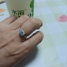 中國珠寶 小方糖銀戒指1一克拉開(kāi)口求訂婚結婚紀念日新年生日送女友禮物 曬單實(shí)拍圖