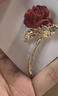 芯奢法式浪漫紅玫瑰胸針男士設計小眾精致西裝高檔別針胸花男簡(jiǎn)約配飾 輕奢紅玫瑰胸針 曬單實(shí)拍圖