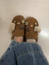 卓詩(shī)尼勃肯鞋女一腳蹬單鞋厚底巨好看百搭休閑鞋 駝色 37 曬單實(shí)拍圖