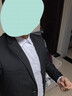 羅蒙西服套裝男士商務(wù)修身西裝男職業(yè)正裝小西服新郎伴郎結婚禮服外套 黑色雙扣【西服+西褲+襯衫】 2XL /180【130-145斤】+7件禮品 曬單實(shí)拍圖