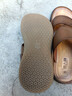 老人頭男士休閑涼鞋夏季新品沙灘鞋牛筋底軟底防滑外穿沙灘涼拖鞋 卡其色 38 曬單實(shí)拍圖