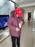 鴨鴨（YAYA）品牌媽媽羽絨服中長(cháng)款2025新款中老年女冬裝可拆卸帽保暖外套 紫李色 4XL (建議150-165斤) 曬單實(shí)拍圖