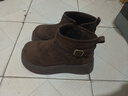 百麗踏【廠(chǎng)牌】復古絨面厚底馬丁靴加絨保暖雪地靴勃肯鞋棉鞋短靴 棕色 38 曬單實(shí)拍圖