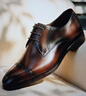 金利來(lái)（Goldlion）【新年禮物】男鞋正裝德比鞋固特異手工皮鞋G563530753CCA棕色41 曬單實(shí)拍圖