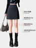 帛芮毛呢半身裙子女秋冬季2025新款包臀裙通勤風(fēng)短裙防走光a字裙秋裝 曬單實(shí)拍圖