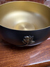 久堂純黃銅水盂茶洗日式禪意家用大號建水杯洗水洗功夫茶具配件筆洗 升級版黃銅浮雕竹葉茶洗-黑色 曬單實(shí)拍圖