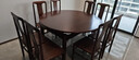 紫文軒全實(shí)木餐桌椅子全套小戶(hù)型折疊方圓兩用桌子烏金木飯桌新中式圓桌 【烏金木榫卯工藝】 一桌8椅 150x90x75cm 曬單實(shí)拍圖