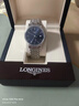 浪琴（LONGINES）瑞士手表 時(shí)尚系列 男士鋼帶機械表 L49214926禮物 藍色太陽(yáng)飾紋38.5mm 曬單實(shí)拍圖