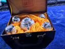 胖東來(lái)同款足銀茶具套百福銀壺家用999銀茶杯子創(chuàng  )意純銀禮品水壺 套(亮銀)棕色高端皮盒 5件 曬單實(shí)拍圖