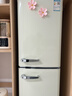 金松133升彩色復古冰箱家用廚房雙門(mén)節能保鮮冷藏冷凍小型電冰箱BCD-133R 慕斯白 曬單實(shí)拍圖