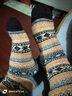 內小伴5雙羊毛襪子男冬季加厚加絨中筒襪民族風(fēng)復古潮襪保暖長(cháng)筒毛圈襪 曬單實(shí)拍圖