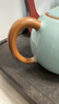 唐豐汝窯茶壺陶瓷泡茶壺單壺家用功夫茶具茶道泡茶器米黃冰裂小西施壺 天青宋辭西施壺 210ml 曬單實(shí)拍圖
