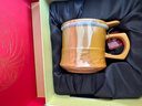 陸寶馬年新品陸寶陶瓷復古馬克杯茶杯咖啡杯手作紋理禮盒一馬當先蓋杯 豐收黃 300ml 1個(gè) 曬單實(shí)拍圖