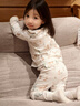 ELLE BABY兒童秋衣秋褲男女童保暖內衣寶寶家居服A類(lèi)純棉套裝獨角獸之旅100 曬單實(shí)拍圖