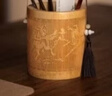 湖穎 八駿圖筆筒 筆筒竹雕筆筒擺件工藝品書(shū)房辦公室用品教師節畢業(yè)禮物送老師商務(wù)禮品 曬單實(shí)拍圖