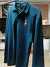 東方駱駝（EASTERN CAMEL）奢華高端純棉長(cháng)袖polo衫男款有領(lǐng)刺繡t恤中年爸爸潮流體恤打底衫 豆綠 【主圖款】 M (170)  適合100-125斤 曬單實(shí)拍圖