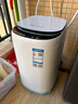 奧克斯（AUX）迷你洗衣機 全自動(dòng)小型嬰兒兒童寶寶內衣波輪洗衣機 帶甩干烘干洗脫一體 【國補】4KG洗脫容量白色【洗烘一體】 曬單實(shí)拍圖