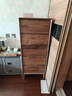 青春潮 實(shí)木斗柜 北美黑胡桃木五斗柜 簡(jiǎn)約客廳邊柜 臥室高立柜 五斗高柜（50*45*126cm） 曬單實(shí)拍圖