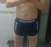 莫代爾 男士純棉內褲男平角褲舒適透氣潮流個(gè)性男生四角褲衩頭青年底褲 全純棉：白色+深藍+黑色 3條 XL 適合120至140斤 大碼 曬單實(shí)拍圖