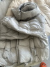 鴨鴨鞠婧祎同款泡芙羽絨服女冬季新款短款連帽小香風(fēng)面包服小個(gè)子外套 淺灰色 L 曬單實(shí)拍圖