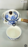 津盼青花逍遙壺泡茶壺套裝側把陶瓷功夫茶具家用360度旋轉旅行茶具 逍遙壺一壺四杯 曬單實(shí)拍圖