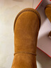 意爾康女靴雪地靴女冬季厚底加絨加厚保暖棉鞋百搭中筒短靴媽媽棉靴子 土黃色 加絨 【靴筒羊毛內里】 37 曬單實(shí)拍圖