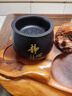 陶瓷茶渣缸茶洗帶過(guò)濾茶器杯洗筆洗家用建水水盂廢水缸茶具配件 粗陶小號茶渣缸【舍得】+過(guò)濾蓋-禪黑 曬單實(shí)拍圖
