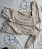貝瑞加（Babyprints）嬰兒連體衣秋冬加厚保暖爬服男女寶寶柔軟哈衣家居內衣 咖90 曬單實(shí)拍圖