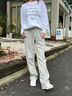 都市麗人戶(hù)外運動(dòng)褲女春秋2026年新款寬松垂感闊腿褲女士休閑褲窄版香蕉褲 曬單實(shí)拍圖