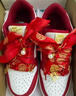 aj莆田純原婚鞋dunk紅色秀禾結婚女板鞋男新款百搭低幫婚鞋新娘鞋 7728白紅+婚鞋配飾 36 曬單實(shí)拍圖