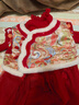 長(cháng)命富貴女童連衣裙秋冬裝嬰兒衣服寶寶拜年服織錦馬甲毛衣公主裙兩件套裝 龍章鳳姿 110 曬單實(shí)拍圖
