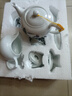 陶瓷功夫茶具套裝家用白瓷泡茶器辦公室會(huì )客青花茶壺蓋碗茶杯整套沖茶器 13頭【藍山水】帶壺 曬單實(shí)拍圖