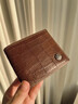 鉑派（BVP）男士錢(qián)包真皮短款錢(qián)夾時(shí)尚橫款皮夾多功能多卡位卡包生日禮物 咖啡色 曬單實(shí)拍圖