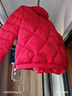 羽絨棉服女短款冬裝新款棉衣小個(gè)子時(shí)尚輕薄小棉襖韓版加厚外套潮 紅色 XL 90-105斤 曬單實(shí)拍圖