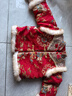樂(lè )芭鼠女寶寶拜年服唐裝漢服冬季女童套裝加絨加厚兒童衣服新年服中小童 紅色 110 碼 建議 (3-4歲左右) 曬單實(shí)拍圖