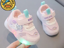 G.duck小黃鴨寶寶學(xué)步鞋春秋女?huà)雰悍阑浀仔幽袃和瘑涡瑡胗變毫翢粜?超Q彈-【學(xué)步鞋軟底防滑】櫻花粉 內長(cháng)14.5cm 【23碼】 曬單實(shí)拍圖