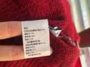 香影新年紅色圓領(lǐng)毛衣女2026春季新款本命年馬年提花釘珠針織上衣 紅色 M 160/84A/95-110斤 曬單實(shí)拍圖
