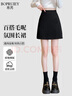 帛芮毛呢半身裙子女秋冬季2025新款包臀裙通勤風(fēng)短裙防走光a字裙秋裝 曬單實(shí)拍圖