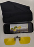趣行上翻式夾片墨鏡 夜用駕駛鏡防遠光燈炫目 騎行近視鏡夾片 黃色 曬單實(shí)拍圖