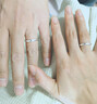 中國珠寶 足銀光面情侶戒指男女一求婚對戒素戒2026新生日禮物表白送女友 曬單實(shí)拍圖