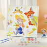 迪士尼（Disney）數字油畫(huà)diy兒童手工動(dòng)漫裝飾畫(huà)客廳填充手繪畫(huà)畫(huà)填色手工油彩畫(huà) 瘋狂動(dòng)物城A60068-Z1S 曬單實(shí)拍圖