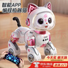 班迪萌機器狗兒童玩具男孩遙控汽車(chē)3-6歲機器貓ai智能機器人生日禮物 AI智能機器貓【手勢+避障+APP】粉 圣誕節兒童禮物元旦禮物新年禮物 曬單實(shí)拍圖