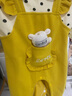 圓圓米米嬰兒衣服連體衣春秋裝3新生兒外出服4男5女寶寶6冬裝洋氣滿(mǎn)月爬服 XFC假兩件圓點(diǎn)連體衣黃色 73cm 3-6個(gè)月12-16斤 曬單實(shí)拍圖