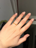 老廟黃金戒指女足金素圈戒指小克重金戒指尾戒送女友老婆節日禮物 14#約0.4g（素圈款） 曬單實(shí)拍圖