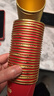 品喻（PINYU）一次性杯子結婚紙杯金箔加厚防燙紅色婚慶喜杯裝飾大號250ml50個(gè) 曬單實(shí)拍圖