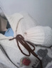 卡通提花小翻領(lǐng)毛衣女秋冬外穿可愛(ài)甜美慵懶風(fēng)寬松系帶針織衫上衣 毛衣 M (91-105) 曬單實(shí)拍圖
